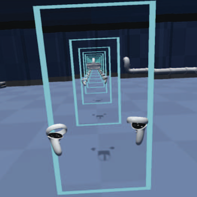 Image from the paper 'Portal Rendering and Creation Interactions in Virtual Reality' by Ablett et al.