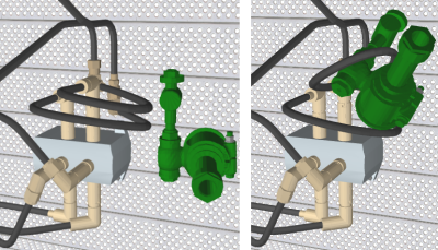 Interactive path planning with deformable CAD geometry