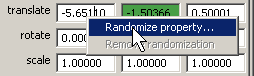 Randomizing properties witha  right click